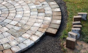 patio bricks installation in process overland park ks